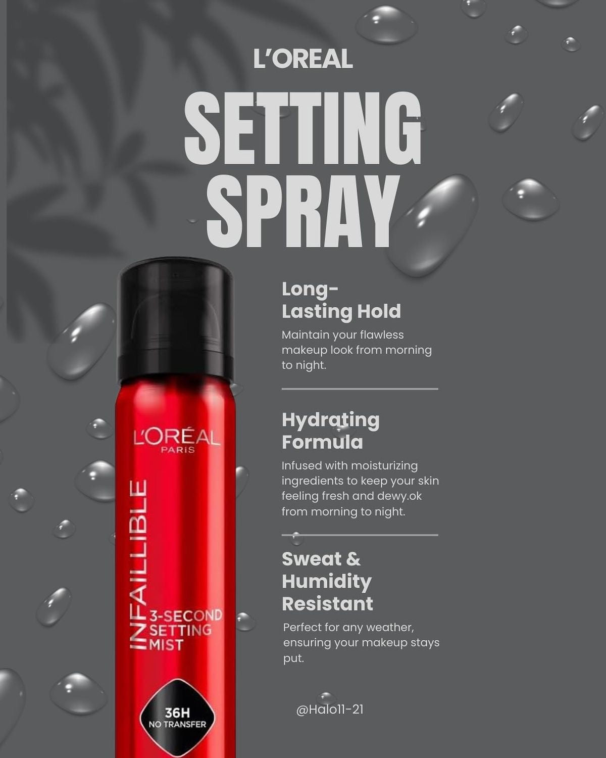 L'Oreal Paris Infallible 3-second Setting Mist
